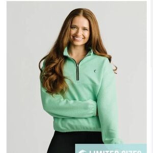 Honesty 1/4 zip spearmint